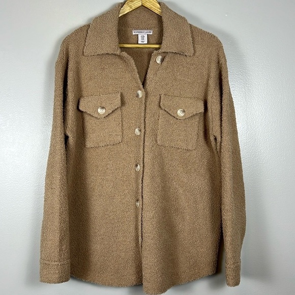 Sincerely Jules for‎ Bandier Cream Aspen Sherpa Shacket EUC - Picture 10 of 11
